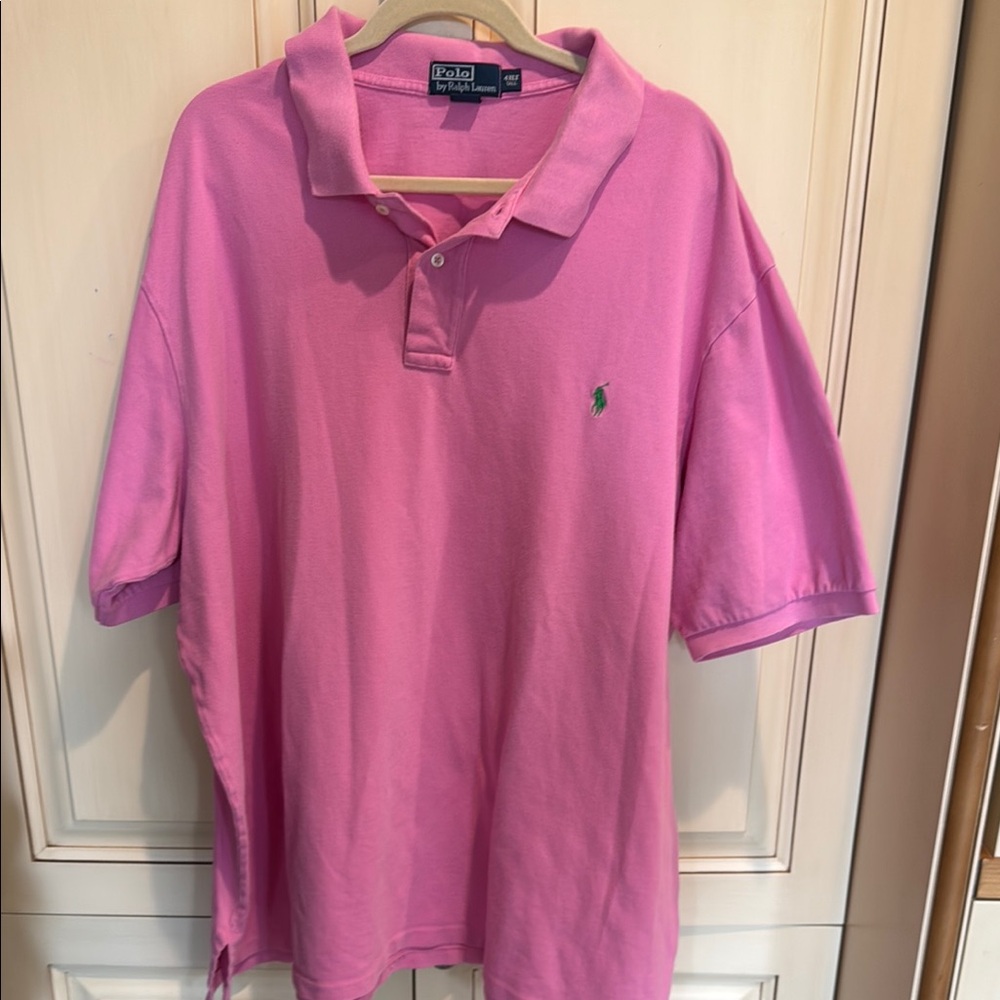 Polo by Ralph Lauren Men's Pink Polo Shirt